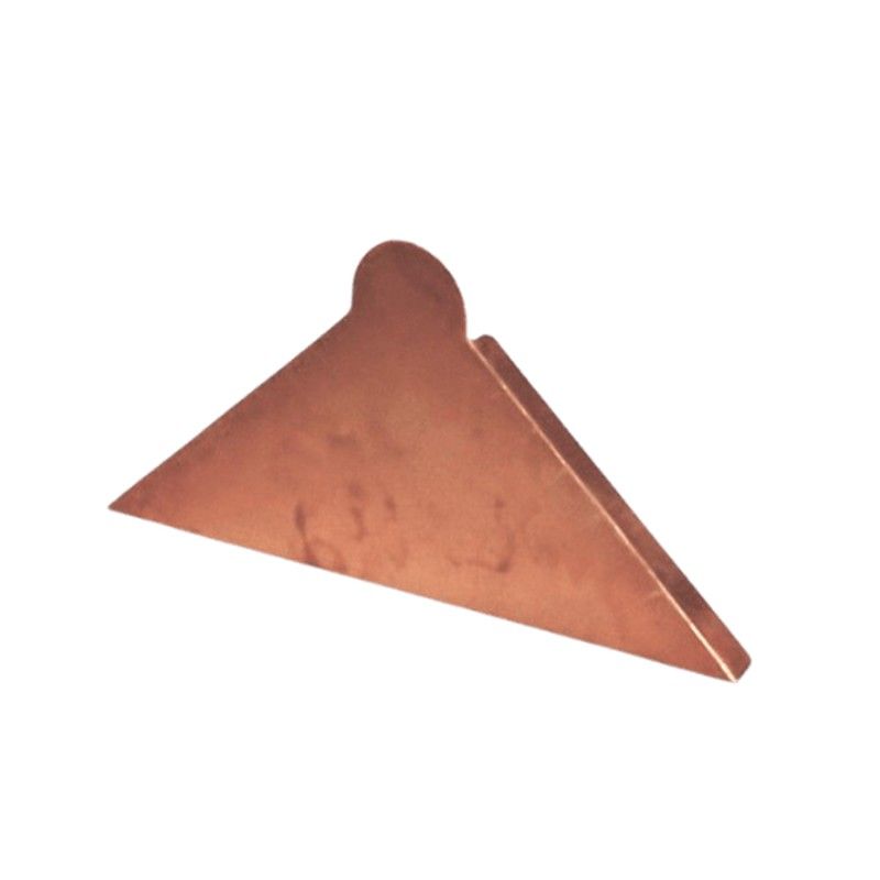 Copper Roll Top Roof Ridge Stop End - 80mm Side