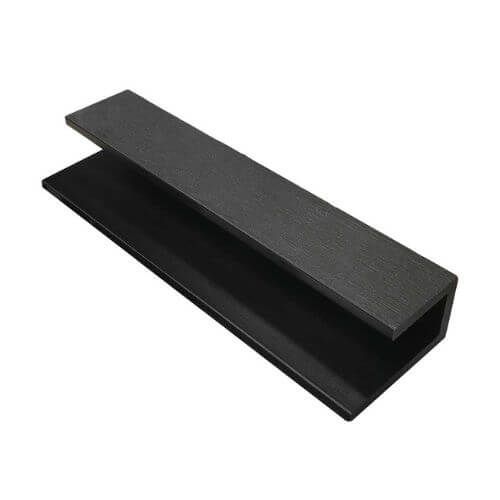 Standard Composite Panel Cladding J Trim - 3.6m x 40mm Black