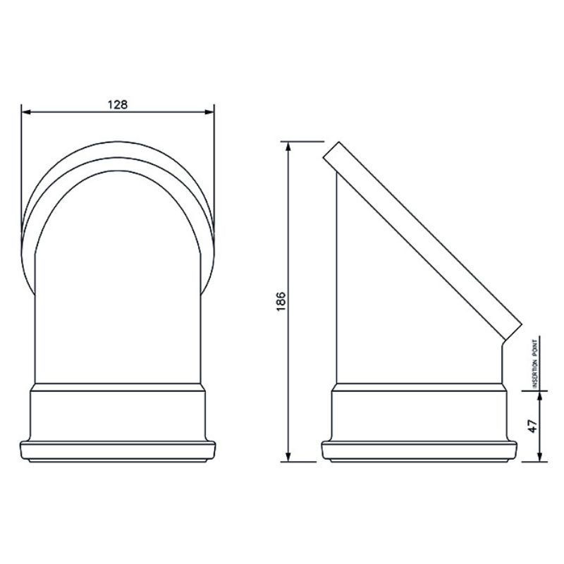 FloPlast Drainage Oval Rodding Point Socket - 110mm