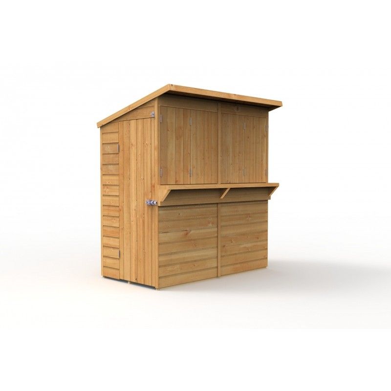 Forest Garden Shiplap Pent Garden Bar - 6' x 3'