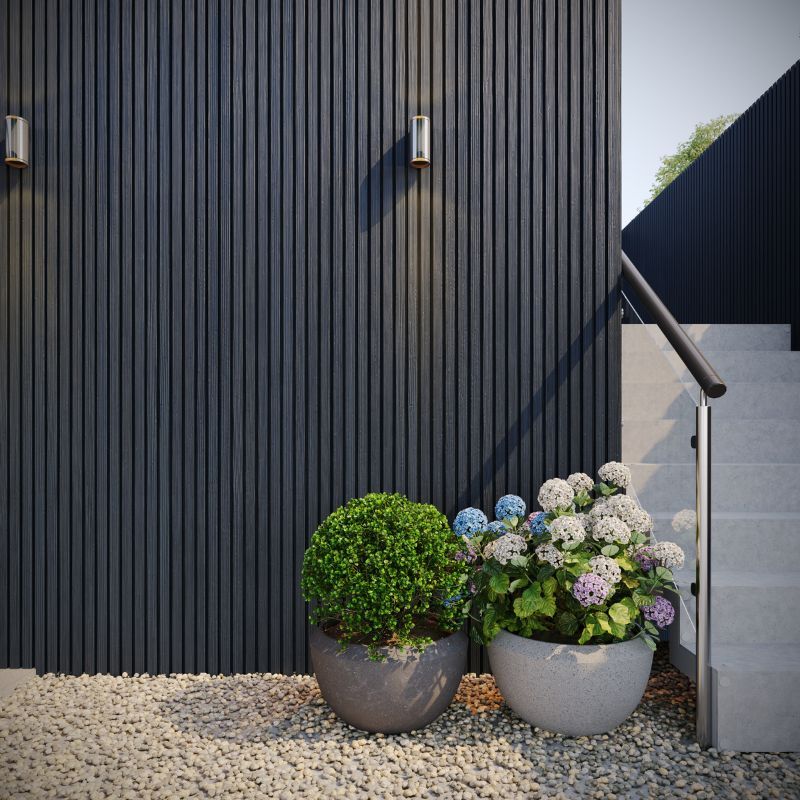 Standard Composite Slatted Cladding - 168mm x 3.6mtr Charcoal