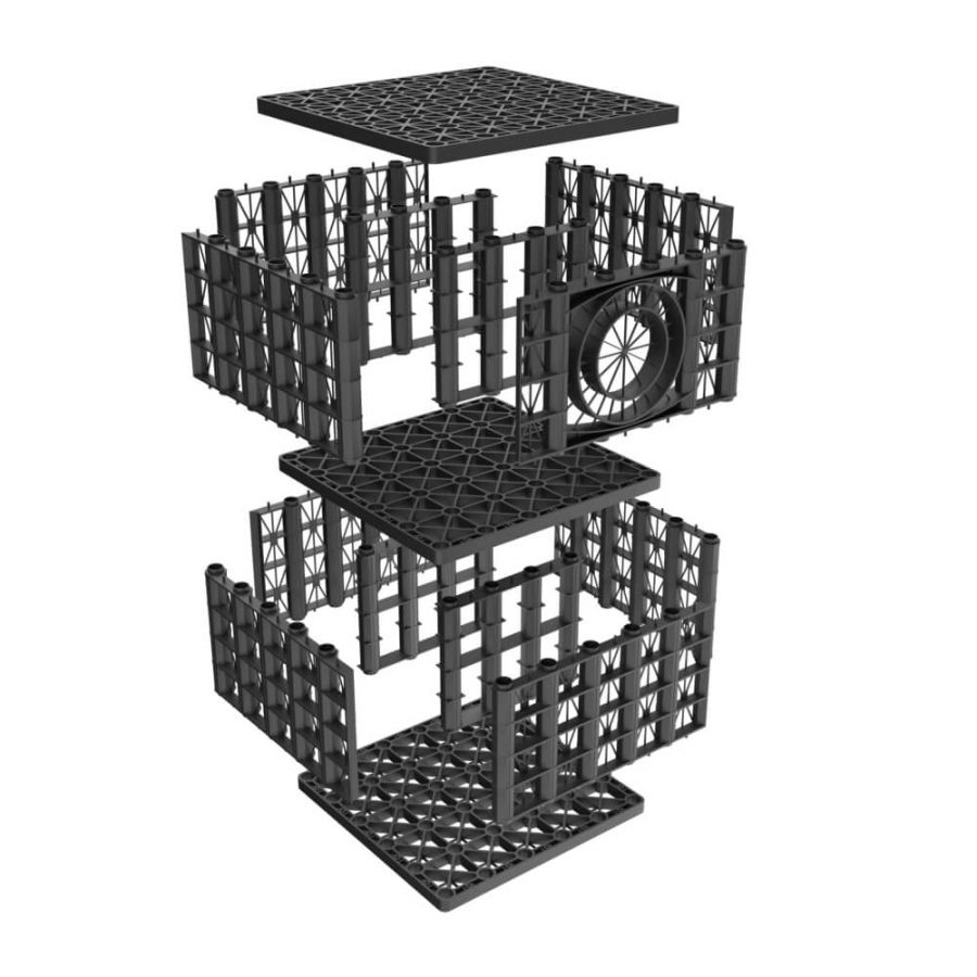 Rainsmart 65 Tonne Soakaway Crate Flat-Packed with Membrane - 0.25 Cubic Metres