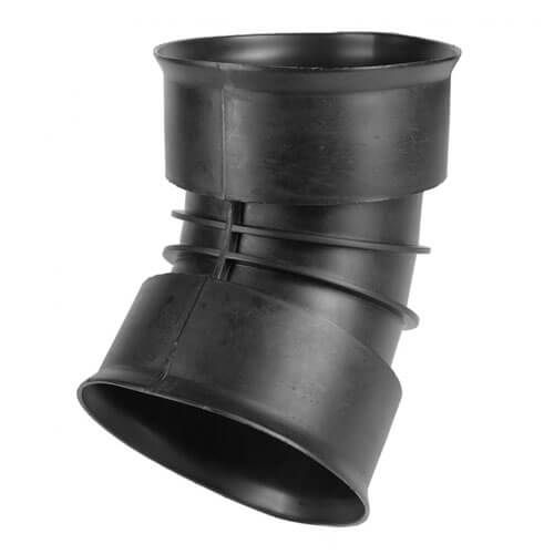 Twinwall Drainage Bend - 22.5 Degree x 225mm Black