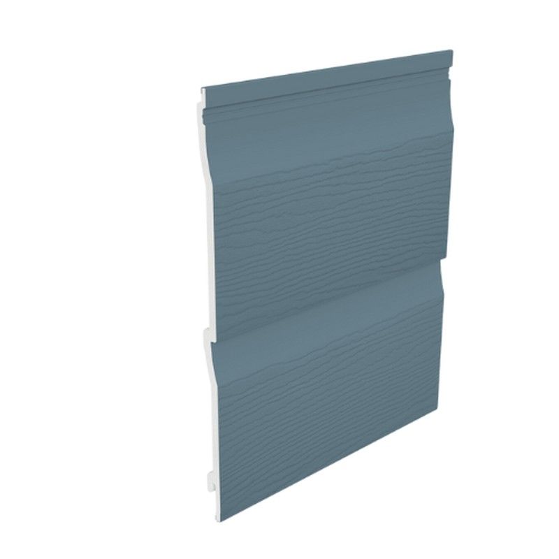Embossed Double Shiplap Cladding - 333mm x 5mtr Colonial Blue - Pack 2