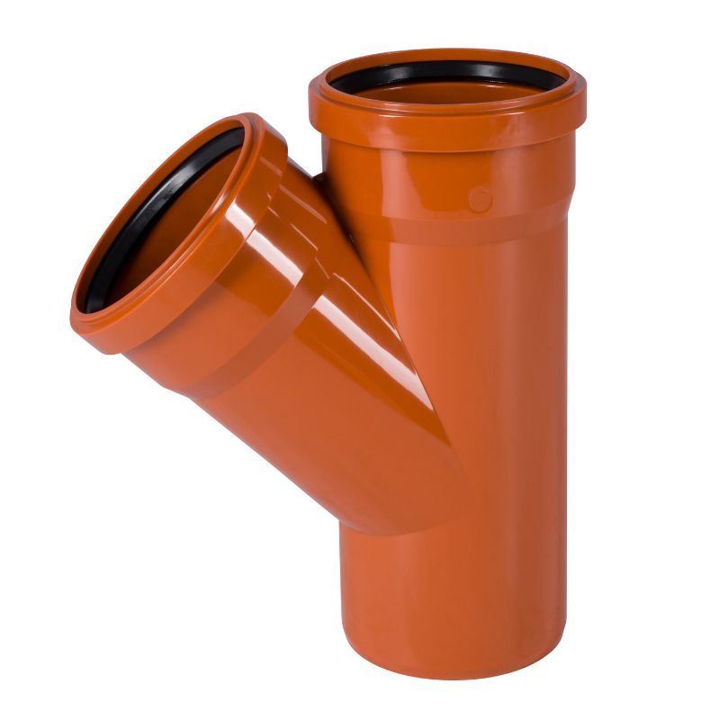 Drainage Junction Double Socket - 45 Degree x 110mm - Pack of 12
