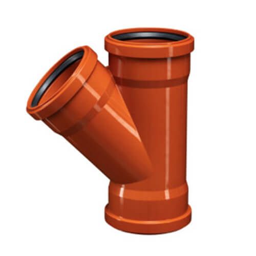 Drainage Junction Triple Socket - 45 Degree x 110mm