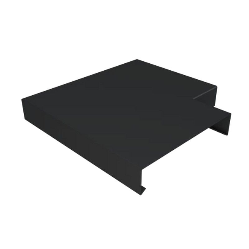 Aluminium Coping for 241-300mm Wall - 135 Degree Angle - 360mm Black (9005 Matt)