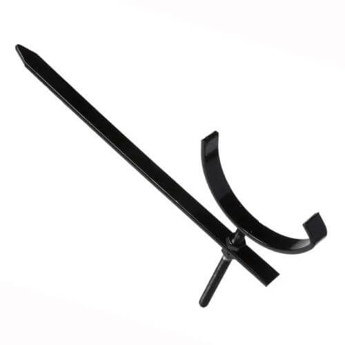 Cast Iron Half Round Gutter Rise & Fall Bracket - 100mm Galvanised Black Painted