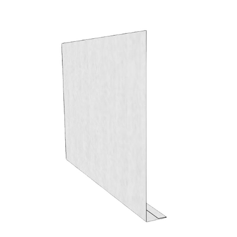 Zinc Fascia L Profile Length - 200mm x 25mm x 2.4mtr