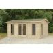 Rushock Log Cabin - 24kg Polyester Felt No Underlay Double Glazed - 5000mm x 4000mm