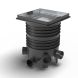 FloPlast Inspection Chamber Set with 46mm Deep Block Paviour Cover - 450mm Diameter