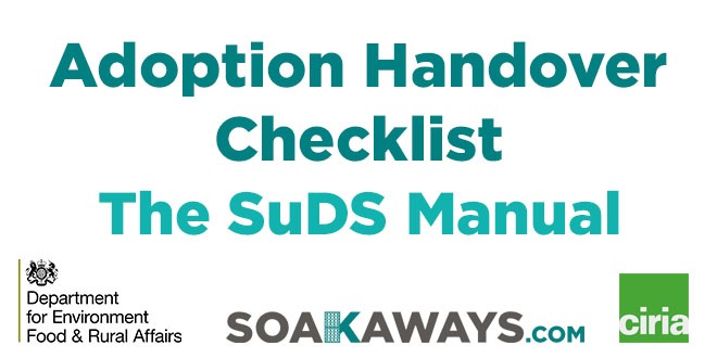 SuDS Adoption Handover Checklist