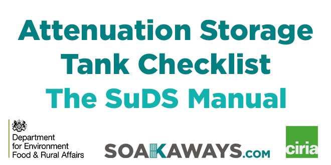 SuDS Attenuation Storage Tank Checklist