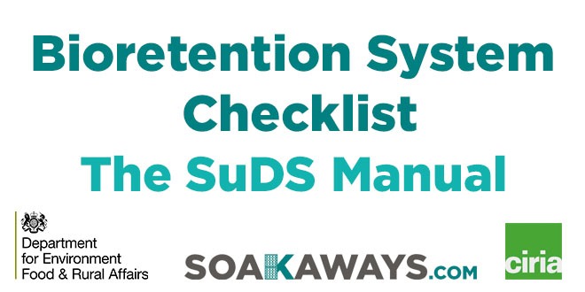 SuDS Bioretention System Checklist