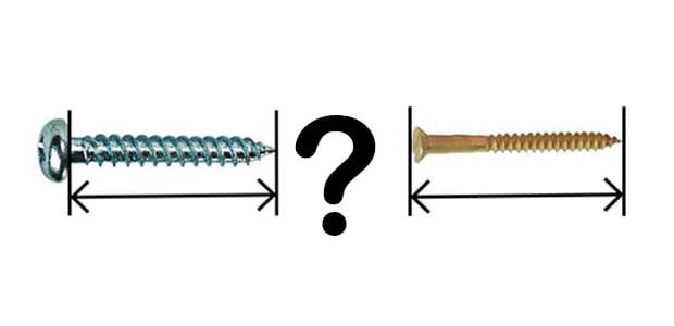 How is the Length of a Screw Measured?